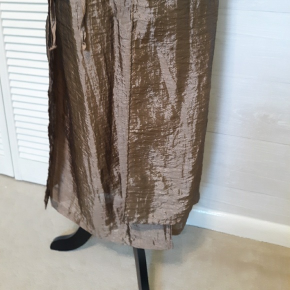 Free People metallic wrap maxi skirt sz 7 *M - Picture 4 of 4